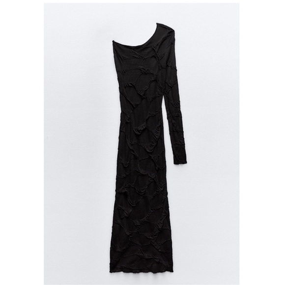 ZARA ASYMMETRIC KNIT DRESS NWT XS SIZE - Picture 7 of 8